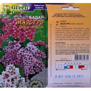 Бадан Маэстро смесь окрасок Цветущий сад 0,01 г